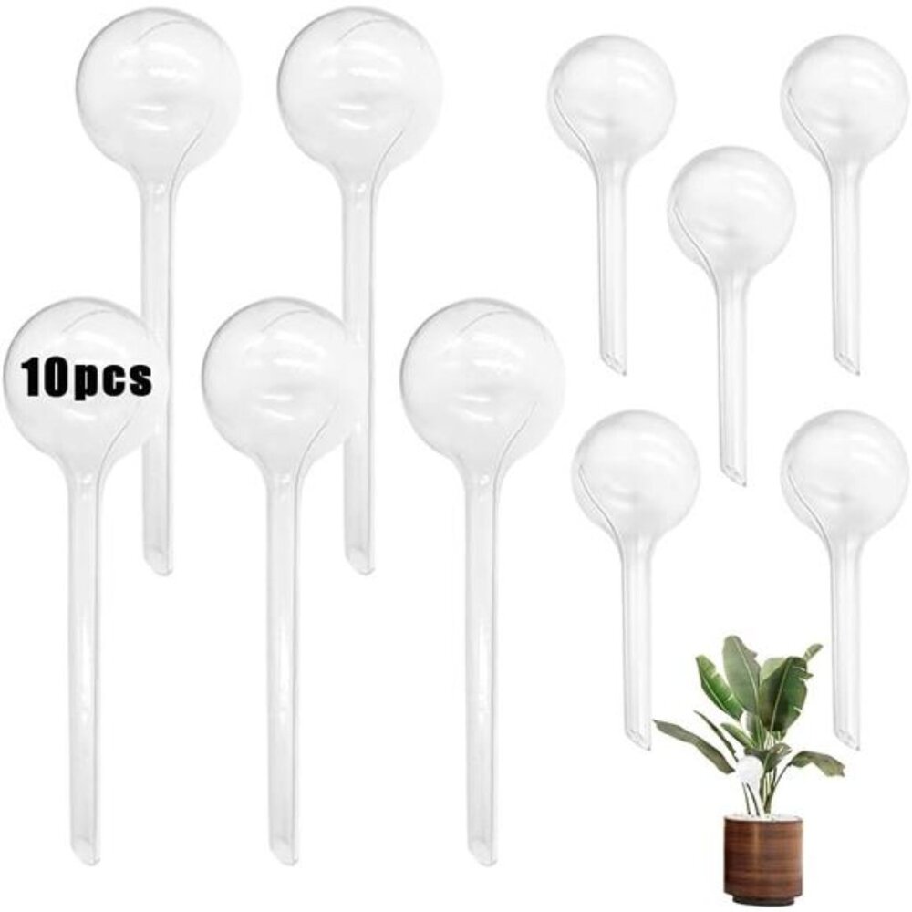 10 PCS Plastic Clear Self-Watering Bulbs,Garden Plant Watering Bulb,Plastic